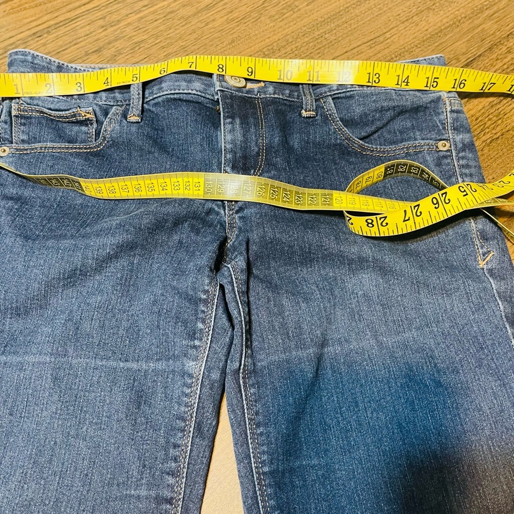 Express Dark Blue Women's Straight Leg Jeans - Picture 5 of 7
